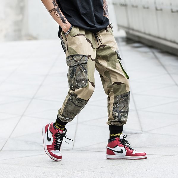 

2019 men new pants high street fashion men jeans loose fit harem pants army green color hip hop jeans for k809, Blue