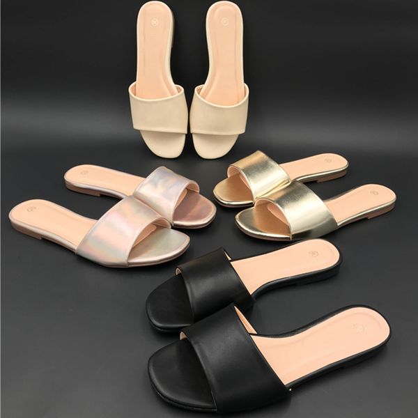 

2020 women summer slipper beach females casual open toe flat sandals ladies comfortable outdoor slides slippers shoes for woman