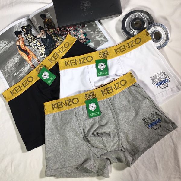 

mens brand underpants 2019 summer casual tiger head print underwear casual letter boxers shorts sports style underwears.n02, Black;white