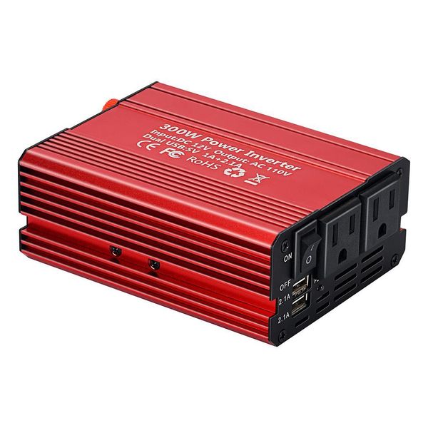 

300w car power inverter dc12v to ac110v/220v power inverter voltage convertor transformer eu us ja plug car styling