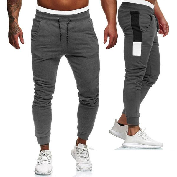 

newly sports fashion mens pants 2020 stylish gym slim fit pants tracksuit bottoms joggers men casual long trousers sweatpants, Black
