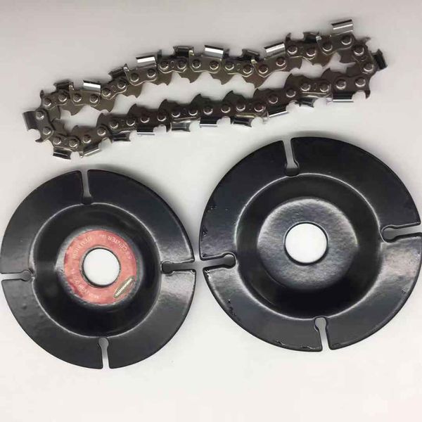 

4inch angle grinding chain disc 22 teeth for 4-12inch angle grinder wood carving gold, black grinder chain plate