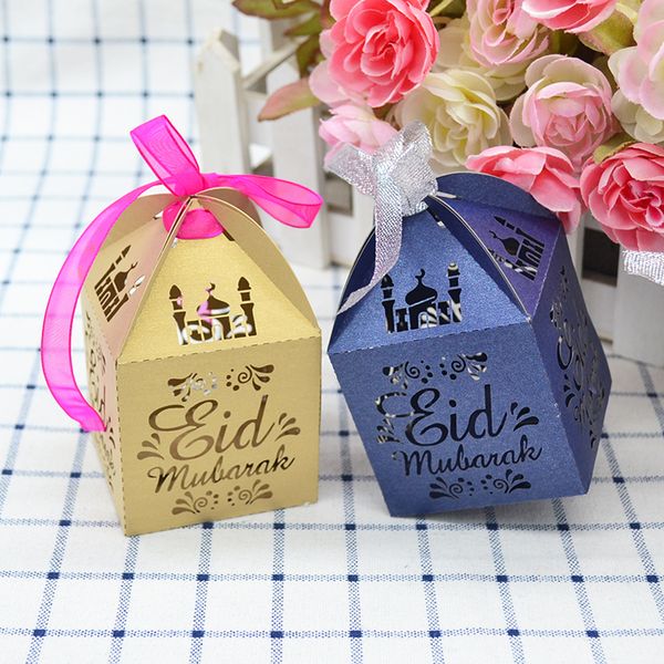 

new style laser cut eid mubarak gift box for muslim decoration ramadan