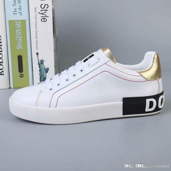 

dolces chaussures baskets sneakers homme en cuir portofino light blan gabbanas casual shoes high quality, Blue;gray