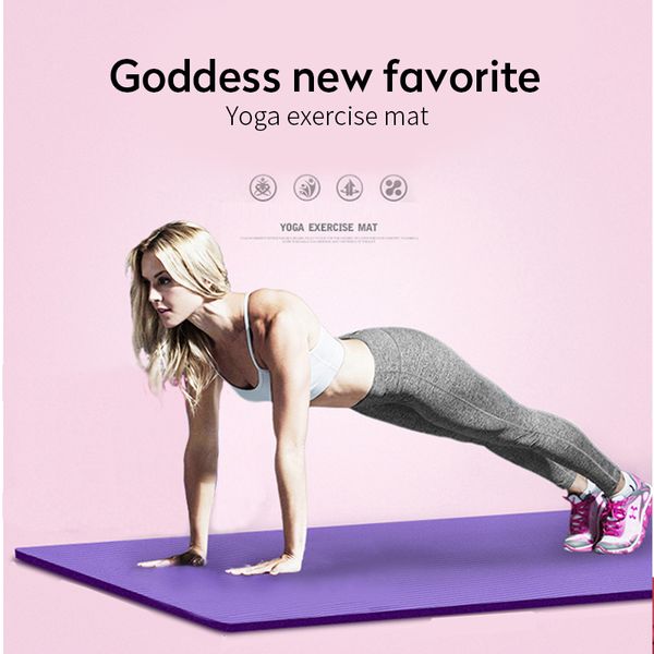 

gym equipment 1830*610*10mm yoga mat workout elastic non-slip fitness gymnastics mats bag carrier thick knee exercise pad accupressure mat