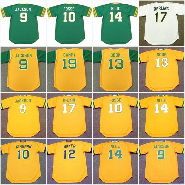 

Окленд 9 РЕДЖИ ДЖЕКСОН 1969 10 ДЭЙВ КИНГМАН 12 ПЫЛЬНИ БЕЙКЕР 13 ДЖОН СИНИЙ МУН ОДОМ 14 ВИДА БЛЮ 17 ДЕННИ МАКЛАЙН Винтажный бейсбольный трикотаж