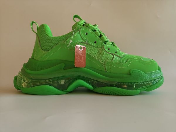 

sale fashion paris triple s 3.0 crystal bottoms vintage sneakers men women casual shoes tripler red green luxe designer platform cs03, Black