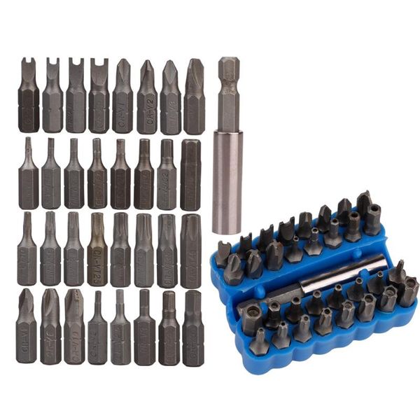 

magnetic bit holder screw driver bits security tamper proof bit torx hex star spanner tri wing spanner screwdrive 33pcs drop