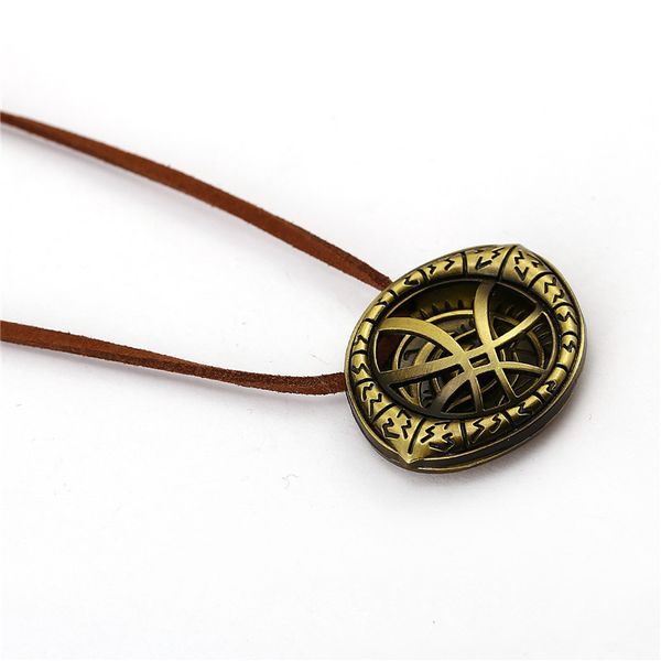 

10pcs/lot wholesale movie strange necklaces pendants for men eye shape leather cord pendant necklace stampunk colar, Silver