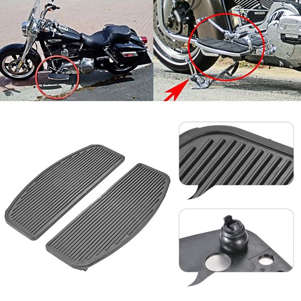 

1 pair motorcycle front non-slip rubber floorboard case for touring road king & electra glide passenger footboards pads