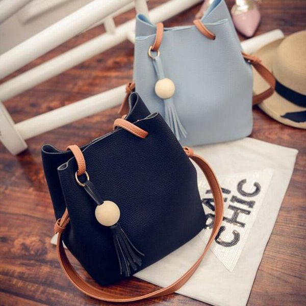 

2019 новая мода дамы большой емкости ведро крест тела сумка женщины плечо над сумками сумка 2 шт. комплект