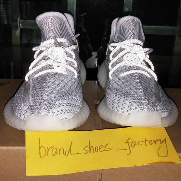 

(квитанция + сумка + коробка + бирка X) Kanye EF2905 Статическая обувь v2 Светоотражающие кружевные кроссовки Дизайнерская обувь Мужские кроссовки Мужские кроссовки Женские сапоги
