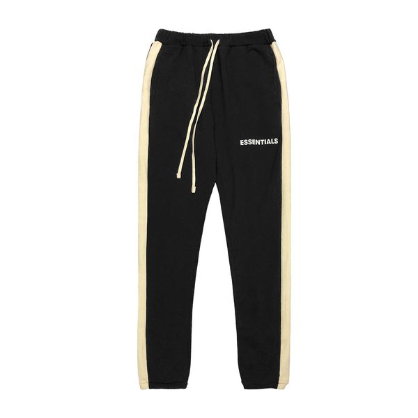 

correct fear of god double line color matching casual pants essentials sports pants sweatpants, Red