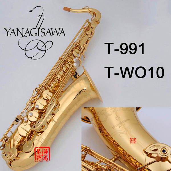 

yanagisawa tenor saxophone t-991 t-wo10 model bb electrophoresis gold tenor sax professional woodwind instrumen with mouthpiece & bag