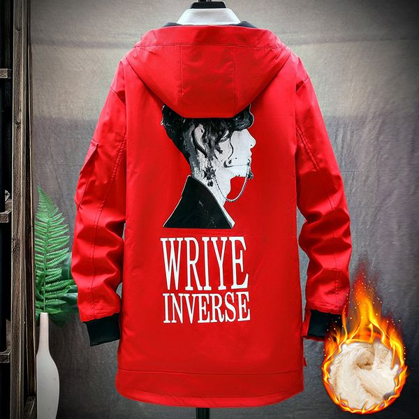 

самостоятельная встроенная станция мужчины подросток slim fit с капюшоном длинные плюс velvet инструментальное куртки хлопка-проложенный оде, Black;brown