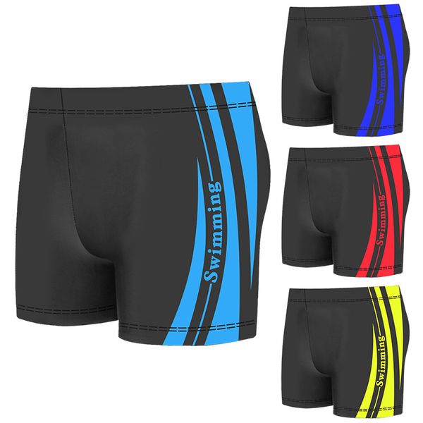 

new swimming trousers male flat corner printing increased size spring beach trousers fashion men's swimming suits swimsuit