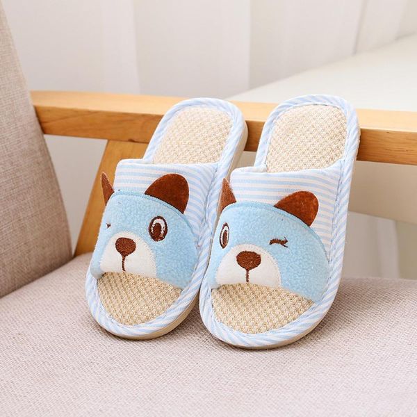 

kids indoor bedroom slippers baby sweet comfortable soft cotton slides floor shoes children cute cartoon non slip home slippers, Black;grey