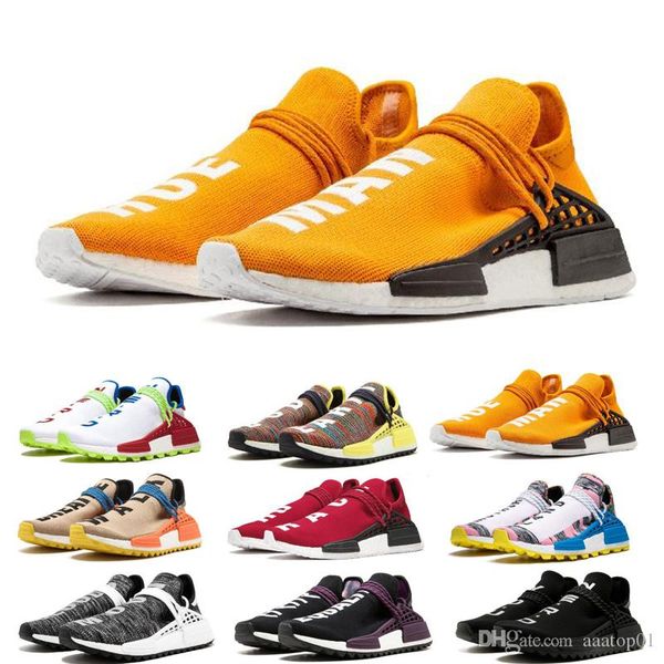 

2019 новый человеческий род кроссовки фаррелл уильямс hu trail oreo нобель чернила черный ботаник дизайнеры кроссовки мужчины женщины спорти