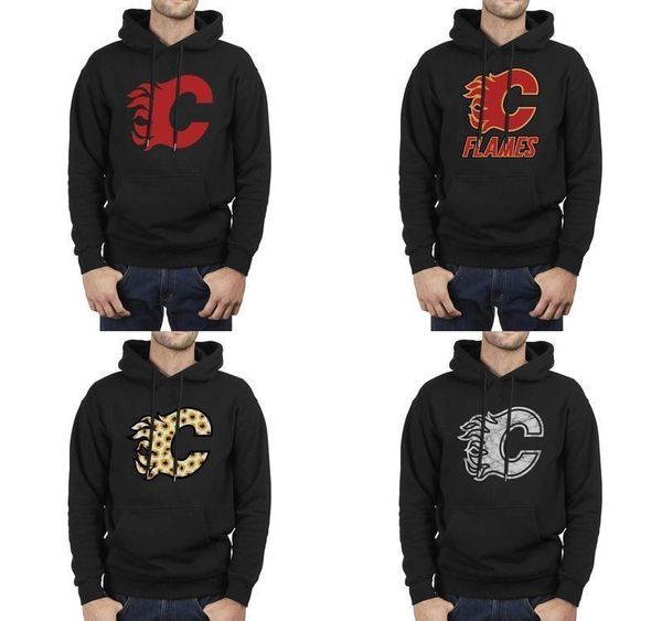 

calgary flames белый мраморный камень черный mens hoodie флис толстовка pocket подсолнечника белый красный желтый серия желтый край кокосово, Black