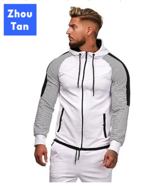 

fashion spring autumn print long sleeve solid hoodies sweatshirts men pockets keep warm casual male outwear brand clothing 2020, Black
