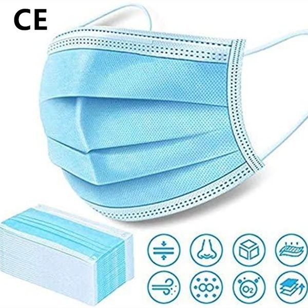 

защитная маска пылезащитные маски с эластичными серьгами 3 слоя одноразовые антипылевые защитные маски для лица