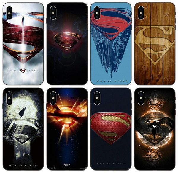

[tongtrade] superman man of steel logo case for iphone 11 pro x xs max 6s 5s 5c 5 plus galaxy note 4 5 8 9 honor 6a 6c redmi 3 silicone case
