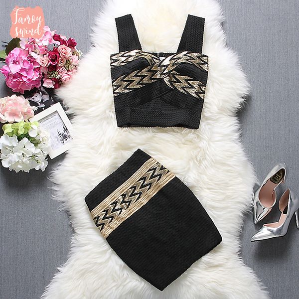 

бандаж индивидуализация юбки жакет топы 2pcs наборы геометрическая набивным рисунком bodycon назад молнии и юбка-карандаш, Gray