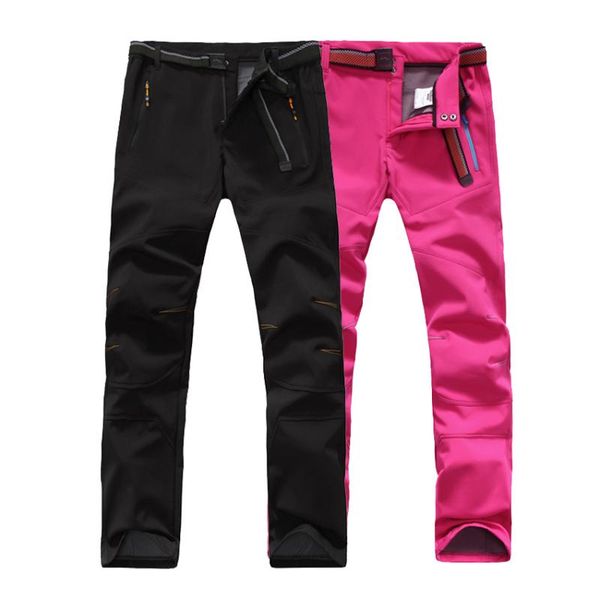 

flagaga женщины мужская softshell pants туризм спорт на открытом воздухе ветрозащитный теплый pant trekking кемпинг восхождение мужской толс, Black;green