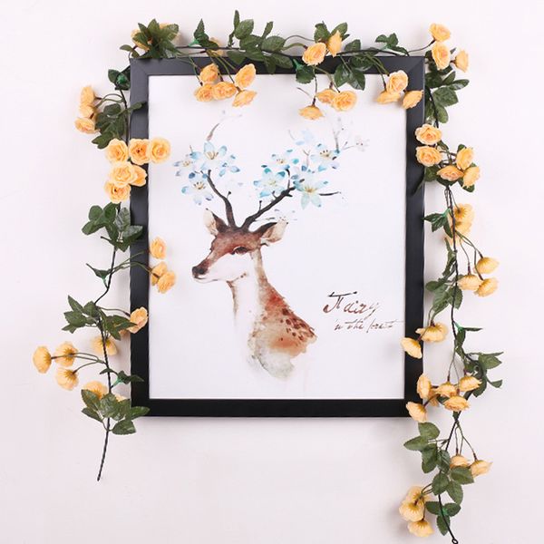 

artificial rose garland silk florals fake vine ivy wedding party string hang use