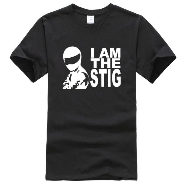 

i am the stig printed t-shirt for men 2019 spring summer streetwear harajuku brand fashion men's t-shirt tee shirts, White;black