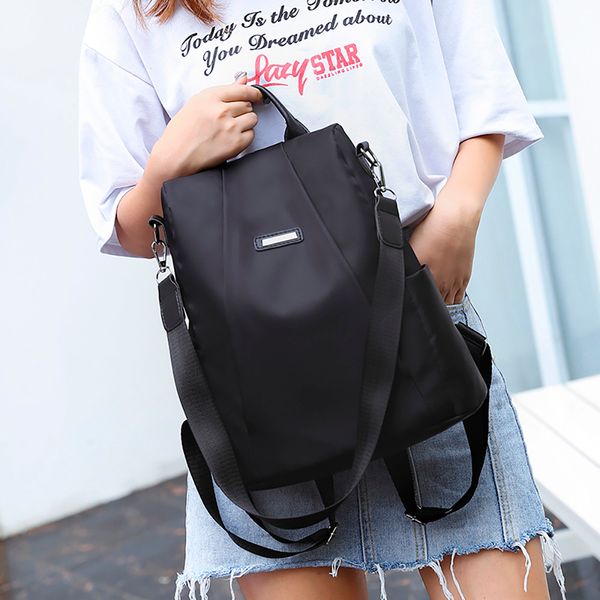 

female anti-theft backpack classic oxford cloth youth backpacks teenage girls shoulder bag mochila mujer travel solid j26