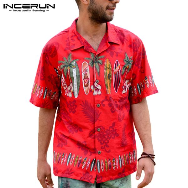 

printed hawaiian shirts summer mens shirts floral dress short sleeve lapel collar button down beach 5xl tropical clothes, White;black