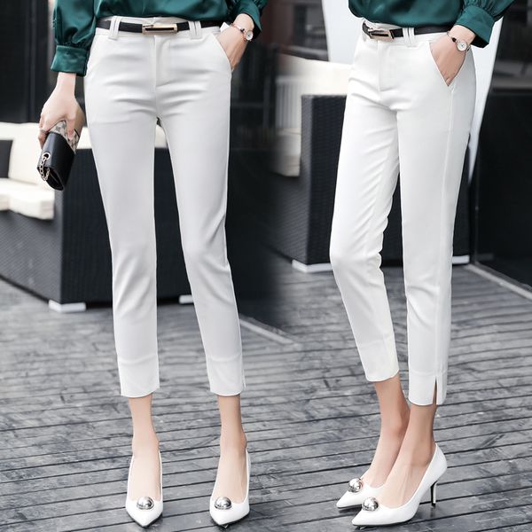 

p shoot 53701 business suit pants spring skinny pants straight-leg suit children capri casual harem, White;black