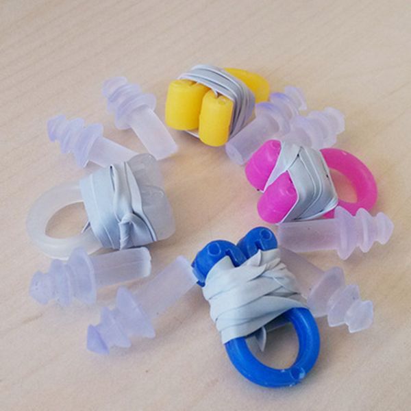 

underwater nose clip and earplug kit for swimming silicone soft and comfortable ear plugs nose clips set water sports goods zza1001