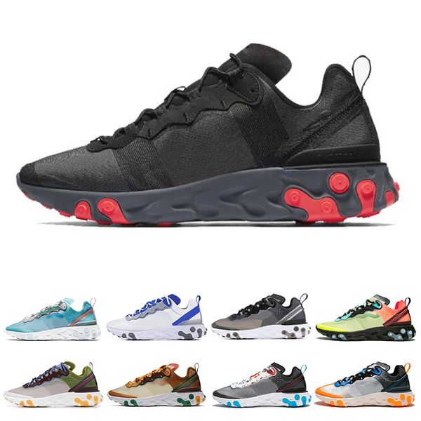

react element 87 55 mens women running shoes volt racer pink royal tint sail anthracite solar red sports sneaker 36-45