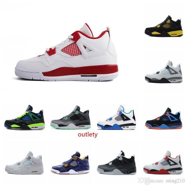 

with box 4s mens basketball shoes sneakers 4s white cement black red 4 superman fashion sneakers sports shoes