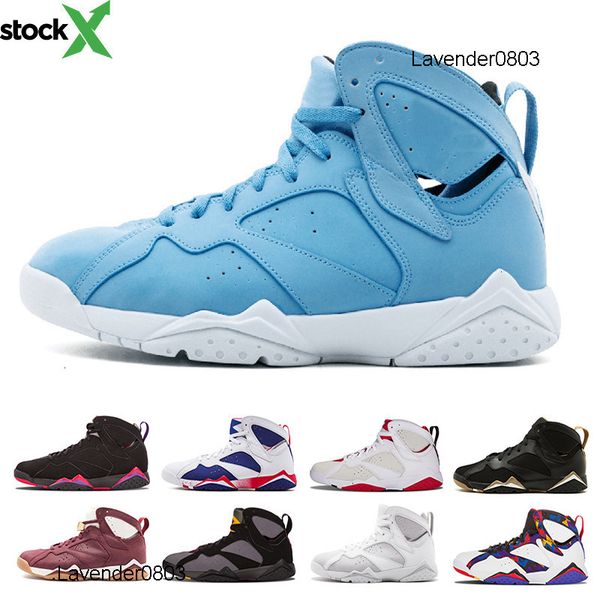 

7 7s men basketball shoes raptor guyz hares olympic bordeaux gg cardinal raptor french blue citrus mens sports sneakers size 41-47, Black