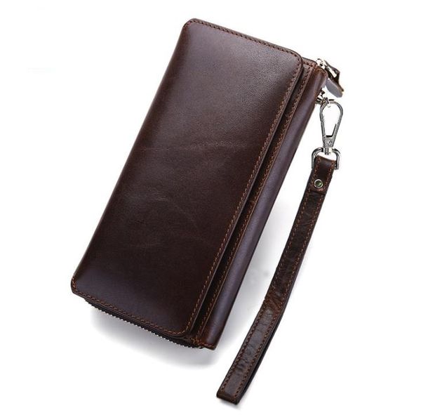 

european and american fashion 2020 new men's wallets full network selling casual business retro leather clutch bag multi-card long wall