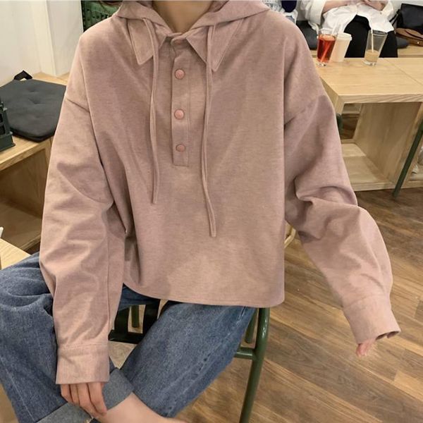 

deeptown korean style hoodies women autumn sweatshirt loose print kawaii hoodie fashion long sleeve women clothes, Black