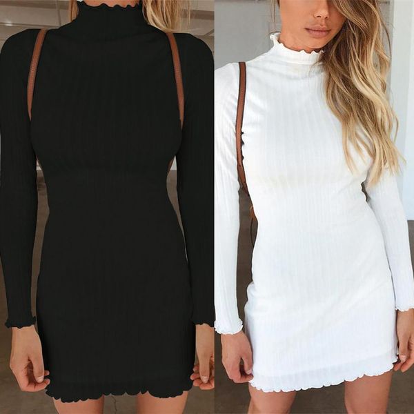 

2019 fall winter fashion women half-high collar korean style long sleeve cotton sweater knit sweater women solid color, Black;blue