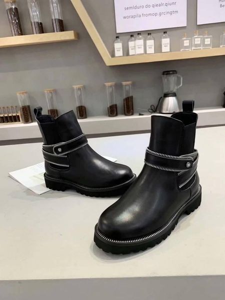 

fashion warm snow boots international brand designer shoes cowhide suede plus velvet non-slip boots low heel flat shoes, Black