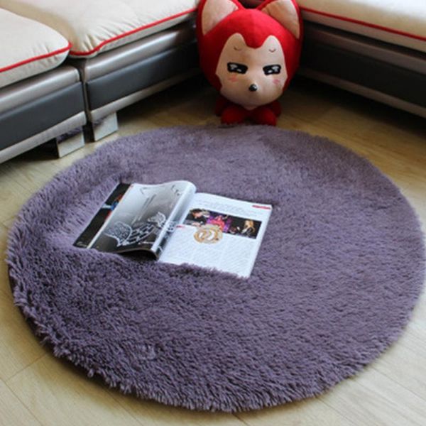 

40*40cm bathroom shower door rug bedside carpet non-slip absorbent soft circular fitness yoga mat