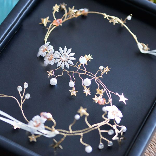 2019 Himstory Handmade Star Sunflower Wedding Hairband Wedding