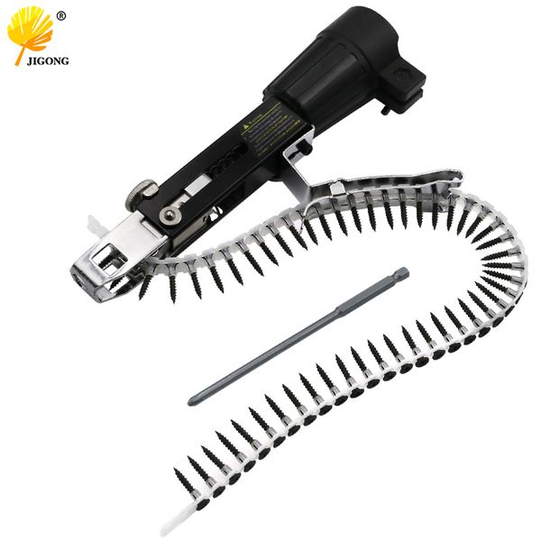 

automatic chain nail gun adapter screw gun for electric drill woodworking tool cordless power drill attachment