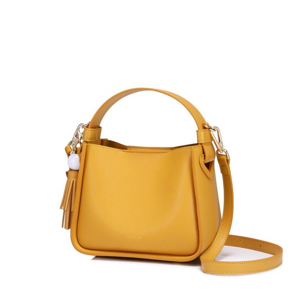 

ladies pu leather tote purse fashion brief tassel bucket women's handbags