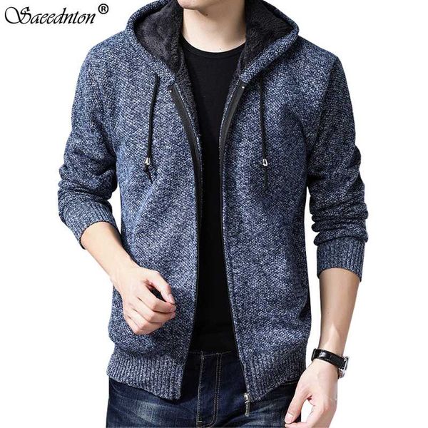 

classic autumn cardigan sweater men casual hooded collar outerwear sweater coats vintage slim knitwear solid knitting sweaters, White;black
