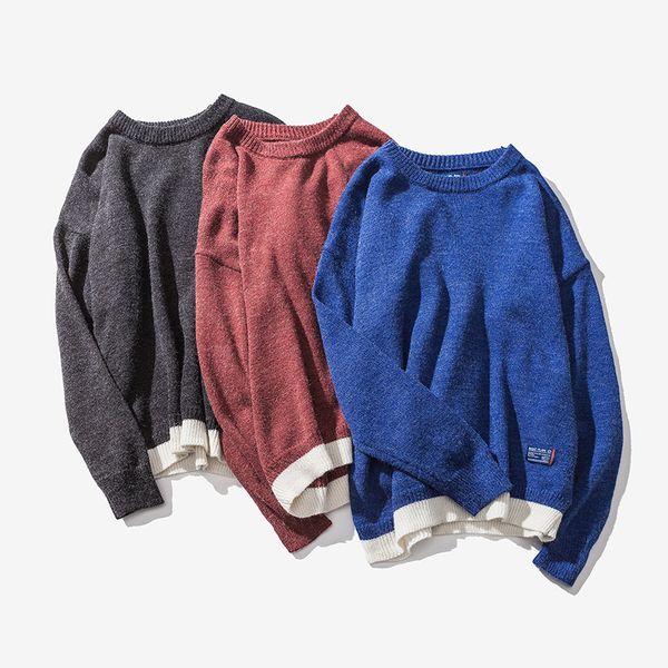 

designer mens sweater new arrival brand sweater with round neck for men autumn and winter fashion men clothings sizes -2xl wholesale, White;black