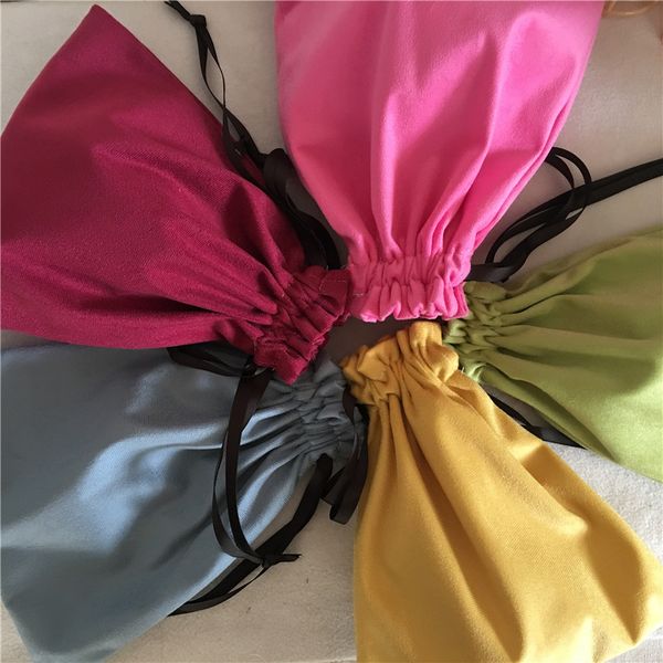 

yile velour drawstring bag multi-purpose organizer pouch party gift bag 5 colors to choose 8218d