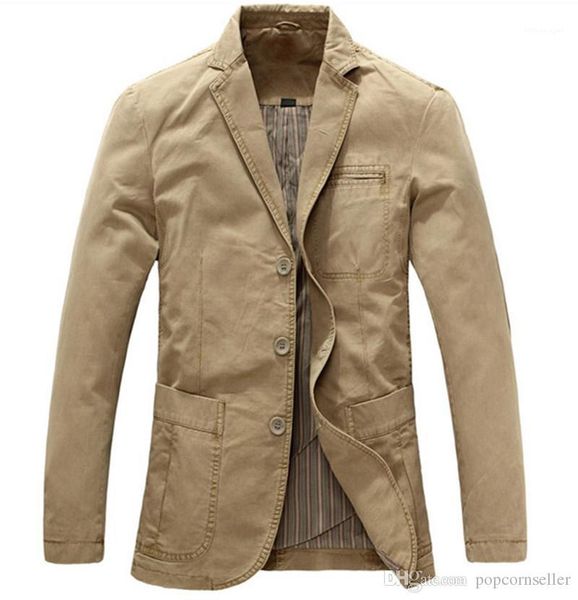 

jackets spring and autumn large size cotton casual suit lapel slim small suit jacket gentlemen coats mens fashion designer, Black;brown