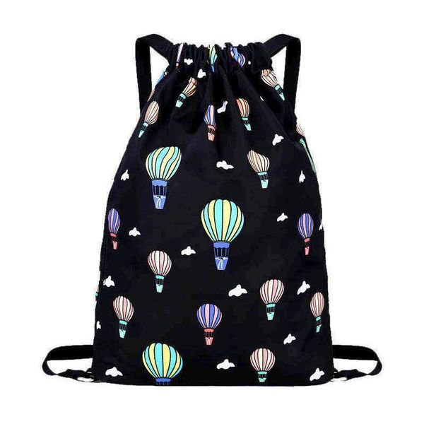 

waterproof drawstring sport bag, lightweight sackpack backpack for men and women(black